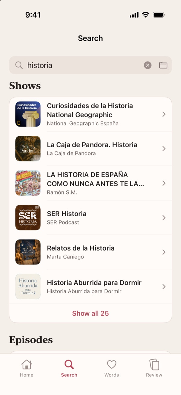 Search results for “historia”: Spanish podcasts about history.